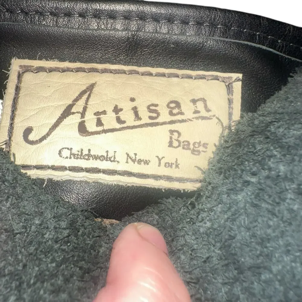 Artisan Bags Childwold NY Black Leather Crossbody Small Shoulder Purse